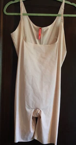 NWOT Women's SPANX Beige Power Open Bust Mid-thigh Bodysuit Size XL - Picture 1 of 3