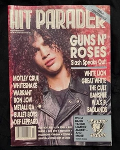 Revista Hit Parader Octubre 1989 Guns N Roses Cubierta Slash Motley Crue ENVÍO GRATUITO - Imagen 1 de 11