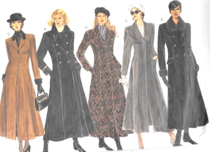Vogue Basic Design Fit & Flare Coat Peacoat Sew Pattern 1266 Women's 6 8 10 UCFF - Picture 1 of 4