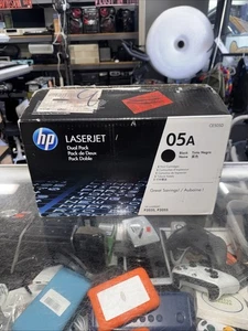New Open Box! DualPack HP 05A Black Toner CE505D For HP LaserJet P2035 P2055 - Picture 1 of 8