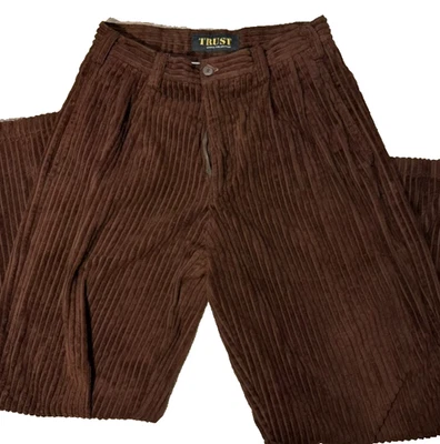 Trust Sports Collection Corduroy Pants W32 L32 Brown Wide Wale Vintage Workwear - Image 1 of 4