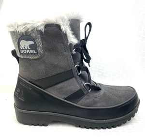 Botas para mujer Sorel Tivoli talla: 9 impermeables de piel sintética LL5312-089 negras grises - Imagen 1 de 9