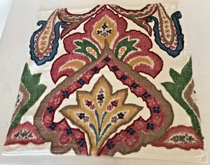Copricuscino One Pottery Barn 23" X 24" stampato e zig zagato giallo rosso verde - Foto 1 di 17