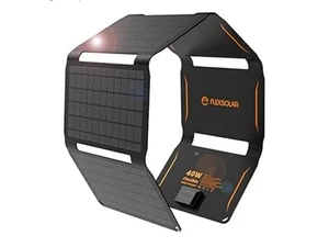 FlexSolar 40W Foldable Solar Charger, USB C Portable Solar Panel, PD2.0 QC3.0 DC - Picture 1 of 2