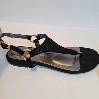 Rockport Sandal Thong Sling Back Womens Size 7 Black - Image 1 of 4