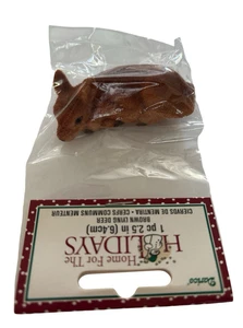 Neu in Verpackung Darice Home For Holidays Mini beflockt geflecktes Rehkitz liegend Figur - Bild 1 von 5