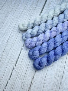 HAND DYED YARN 5 x 20g MINI SKEIN FADE SET - Picture 1 of 7