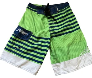 Billabong Striped Front Tie Boys Board Shorts Swim Trunks *Read Description* - Picture 1 of 17