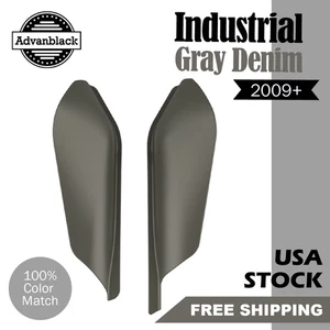Deflector de aire industrial gris denim marco medio escudo térmico ajuste 09+ Harley Touring - Imagen 1 de 9