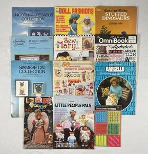 Lot of 12 Vintage Cross Stitch Sew Pattern Books Leaflets Leisure Arts McCall’s - Picture 1 of 11