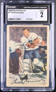 Parkhurst #7 Ted Kennedy Toronto Maple Leafs 1953-54 - CGC 2 Bueno  - Imagen 1 de 2