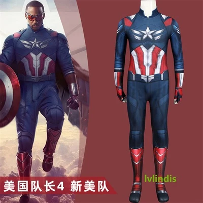 Captain America: Brave New World Kids Boys Cosplay Bodysuit Jumpsuit Halloween  - Image 1 of 4