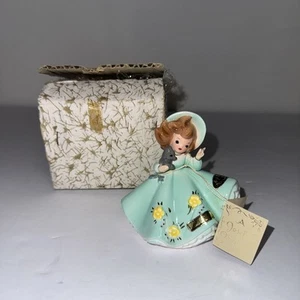 Josef Originals March Birthday Doll figurine w/ poodle With Tag And Box - Picture 1 of 15