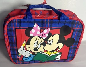 Bolsa de almuerzo y botella aislada térmica Walt Disney Mickey & Minnie 1998 vintage - Imagen 1 de 8