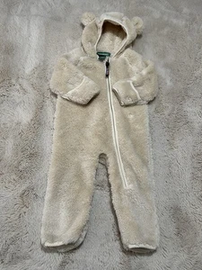 LL Bean Hi-Pile Fleece Bunting 3-6 mesi panna sci escursione arrampicata neonato all'aperto - Foto 1 di 6