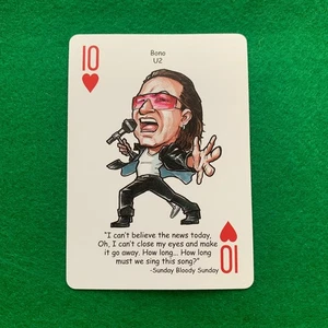 Bono - U2 - Rock Icon Einzelspielkarte - Bild 1 von 2