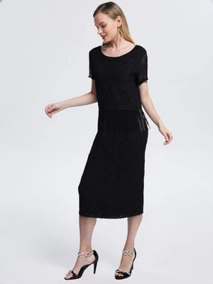 Sheri Martin NY Women's Formal Cocktail Midi Dress Size 10 1920s Flapper Fringe - Image 1 of 4