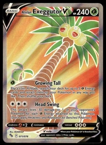 Pokemon TCG Pokemon GO #071/078 Alolan Exeggutor V (Full Art) NM - Picture 1 of 2