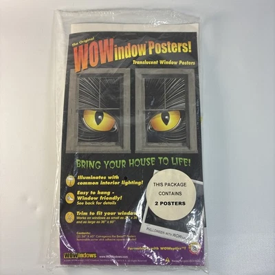 Pósters de ventana Wowindow Halloween 2006 ojos de gato 36" x 60" Foto 1 de 4