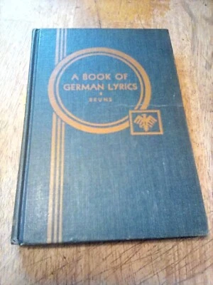 A Book of German Lyrics Hardcover Friedrich Bruns 1921 Heath Modern Series - Image 1 of 4