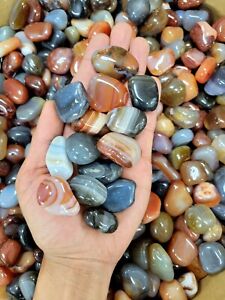 Tumbled Stones Assorted - Mixed Polished Agate Crystals - Bulk Crystals Blend