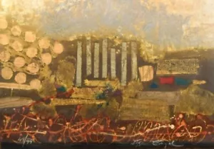 litografia, dell'artista israeliano Nissan Engle, incorniciata, firmata, numerata - Foto 1 di 2