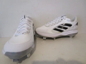 adidas PureHustle 2 Elite Womens Softball Metal Cleats White/Black Size 8 - Picture 1 of 5