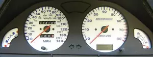 Kit de esfera Lockwood Citroen Saxo 140 MPH con contador de revoluciones - sin medidor de aceite BLANCO (G) - Imagen 1 de 1