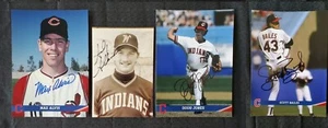 4x Cleveland Indians Autograph Doug Jones Max Alvis Scott Bailes MLB 6x9 Photos - Picture 1 of 2