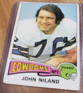 Topps Football 1975 John Niland Dallas Cowboys #375 - Imagen 1 de 2