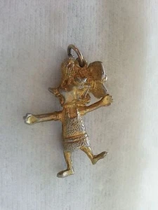 Vintage "Pop" Gold Elektroplatte Metallguss Charm von Kellogg Cereal Company - Bild 1 von 4