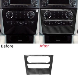Cubierta de panel de CD de control central de fibra de carbono 1 pieza para Mercedes Clase M 2006-11 - Imagen 1 de 12