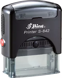 SELLO DE GOMA DE TINTA PROPIA PERSONALIZADO BRILLANTE S-842 38 x 14 MM - Imagen 1 de 1