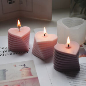 Heart Shape Candle Mould DIY Aromatherapy Soap Silicone Mold Casting Resin Craft