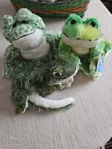 Lot 3 WEBKINZ FROGX2 GECKO - Picture 1 of 4
