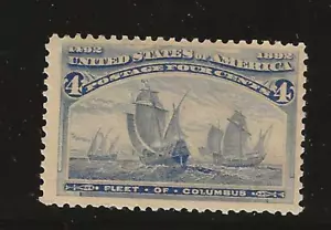 US Scott #233 mint never hinged 4c ultra Columbian Exposition 1893 og f/vf sound - Picture 1 of 2
