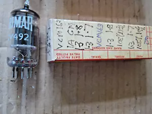 Brimar UK CV492 ECC83 12AX7 Ladder B NOS Tube AMPLITREX test GM% 112 106 MAY24A - Picture 1 of 4
