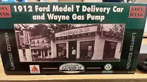 CITGO 1912 FORD MODEL T DELIVERY TRUCK Diecast COIN BANK & Wayne Gas Pump NEW - Picture 1 of 5