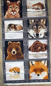 1 Wonderful 2021 "Wild Animals" Cotton Quilting/Wallhanging Sewing Fabric Panel - Picture 1 of 1