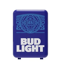 Bud Light Mini Portable Compact Personal Fridge Cooler Holds 6 Cans New In Box - Picture 1 of 7