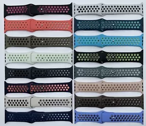 Véritable bracelet bracelet bracelet Apple Watch Nike Sport 49 mm 45 mm 44 mm 41 mm 40 mm TOUTES LES COULEURS - Photo 1 sur 64