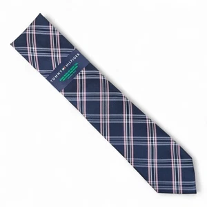 Cravatta cravatta uomo Tommy Hilfiger twill a quadri classica 3" blu navy rosa 69,5€ - Foto 1 di 5