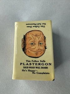Antique 1920s Plastergon Wall Board Advertising Celluloid Match Holder Safe Rare - Picture 1 of 5