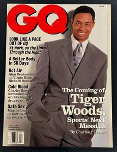 1997 NEWSSTAND GQ MAGAZINE TIGER WOODS ON COVER NO LABEL NICE ONE - Picture 1 of 2
