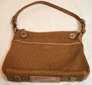 The SAK crochet purse Beige/tan with gold flecks leather handle and base - Bild 1 von 8
