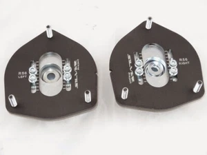 MINI Cooper R55 R56 R60 Silver Project Adjustable Top Mount Camber Plates - Picture 1 of 13