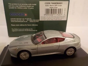 Model Cars. Aston Martin DB9, Silver, Oxford Diecast 1/76 New Dublo, Railway  - Picture 1 of 1