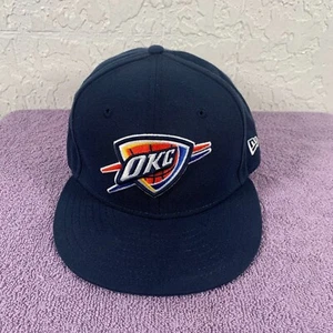 Oklahoma City Thunder Hat Cap Snap Back Blue NBA Basketball New Era Mens - Picture 1 of 9