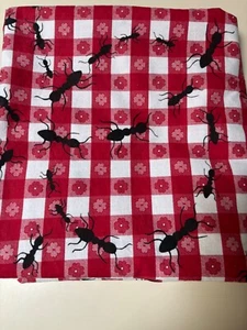 Cotton Picnic Tablecloth -  Fun summer theme - 80” long by 44”wide - Picture 1 of 2