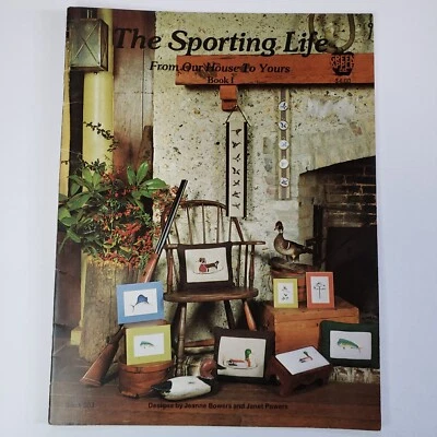 Green Apple The Sporting Life Cross Stitch Pattern Chart Mallard Duck Fish - Image 1 of 4